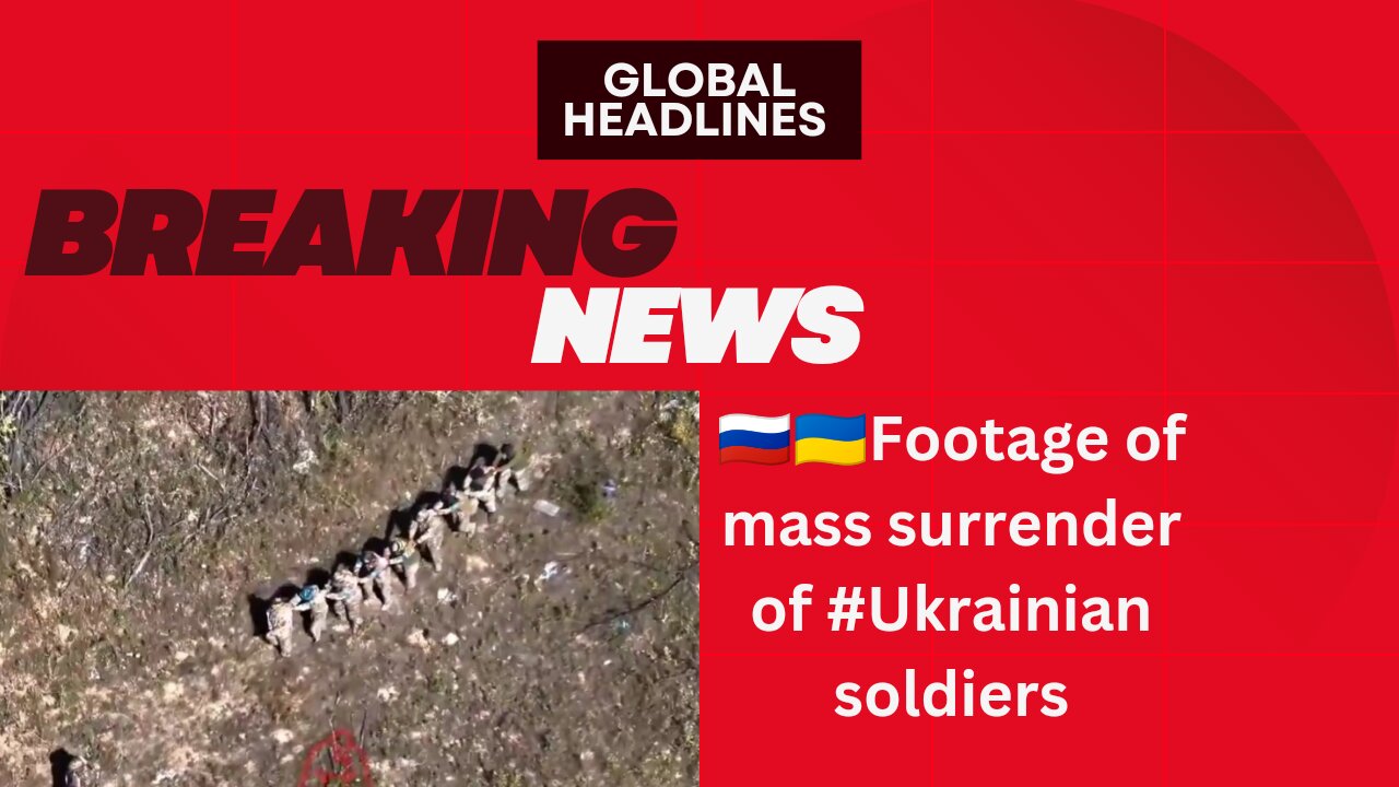 ️🇷🇺🇺🇦Footage of mass surrender of #Ukrainian soldiers to #Russian troops in Kursk Oblast.