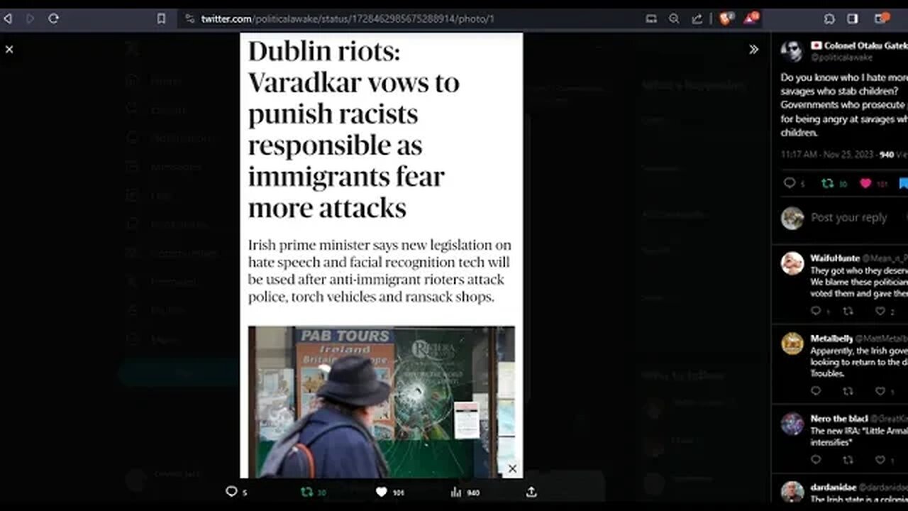 Ireland people had enough of illegal savages attacking them