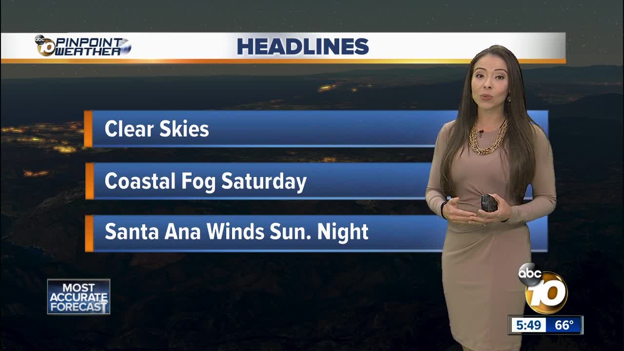 10News Pinpoint Weather with Meteorologist Angelica Campos