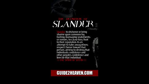 The Definition of Slander: The Spirit of Satan (the Devil)