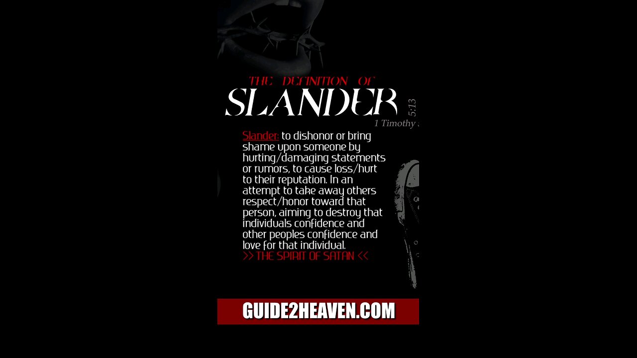 The Definition of Slander: The Spirit of Satan (the Devil)