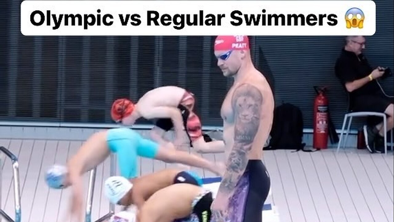 Olympics vs. Regular Swimmer 🏊‍♂️💦 Who's Faster? 🤔