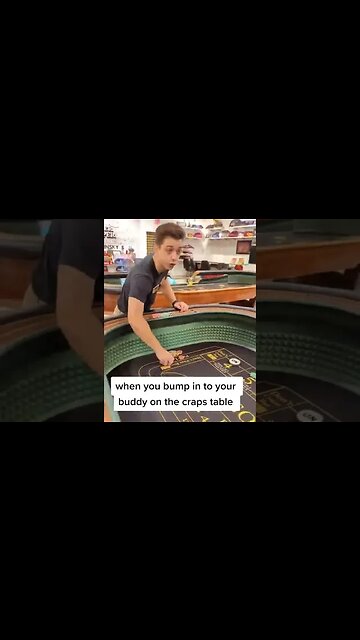 When you bump into your buddy at the craps table #craps #casino #casinofun