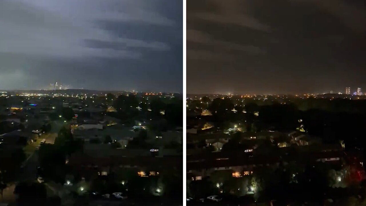 Incredible Christmas lightning storm in Australia