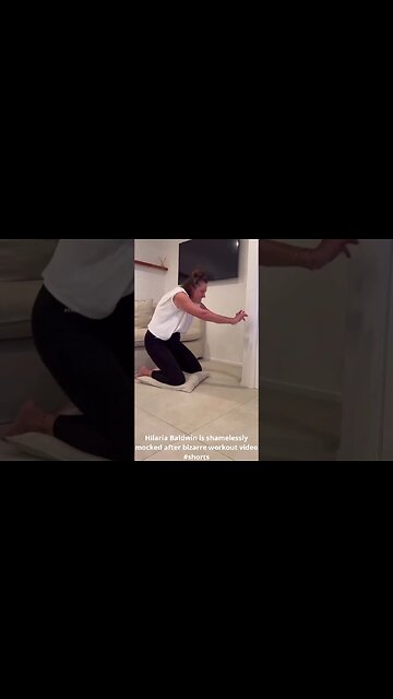 Hilaria Baldwin is shamelessly mocked after bizarre workout video #shorts #hilariabaldwin