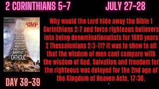 2 Cor. 5-7 Christ is about to rule over the world with His perfect doctrine - we must abandon man's