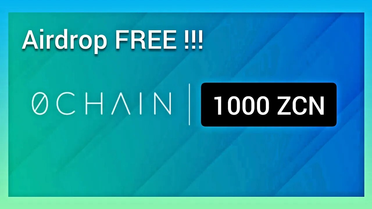 NEW Free Airdrop of Decentralized 0chain Coin!!!