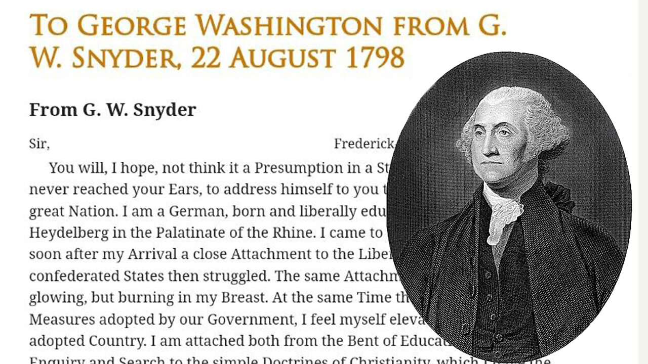 George Washington warned by GW Snyder of Illuminati sect of the Freemasons infiltrating the lodges