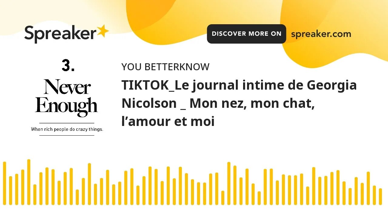 TIKTOK_Le journal intime de Georgia Nicolson _ Mon nez, mon chat, l’amour et moi