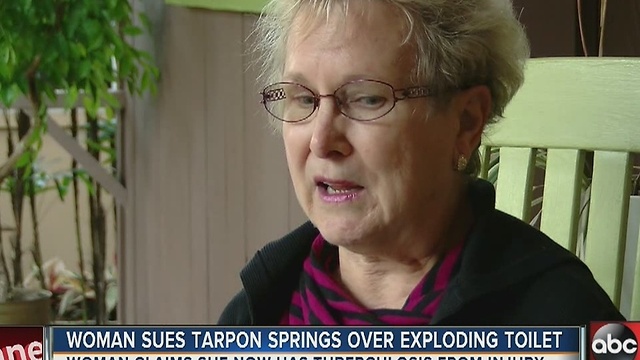 Woman sues Tarpon Springs over exploding toilet to prevent future incidents