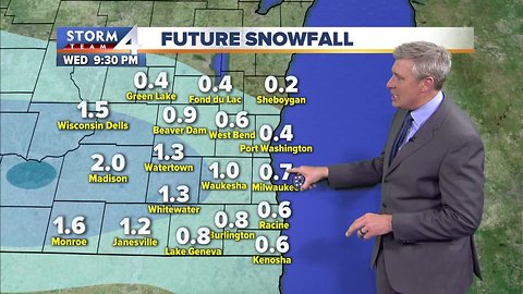 Temperatures drop to 30s overnight