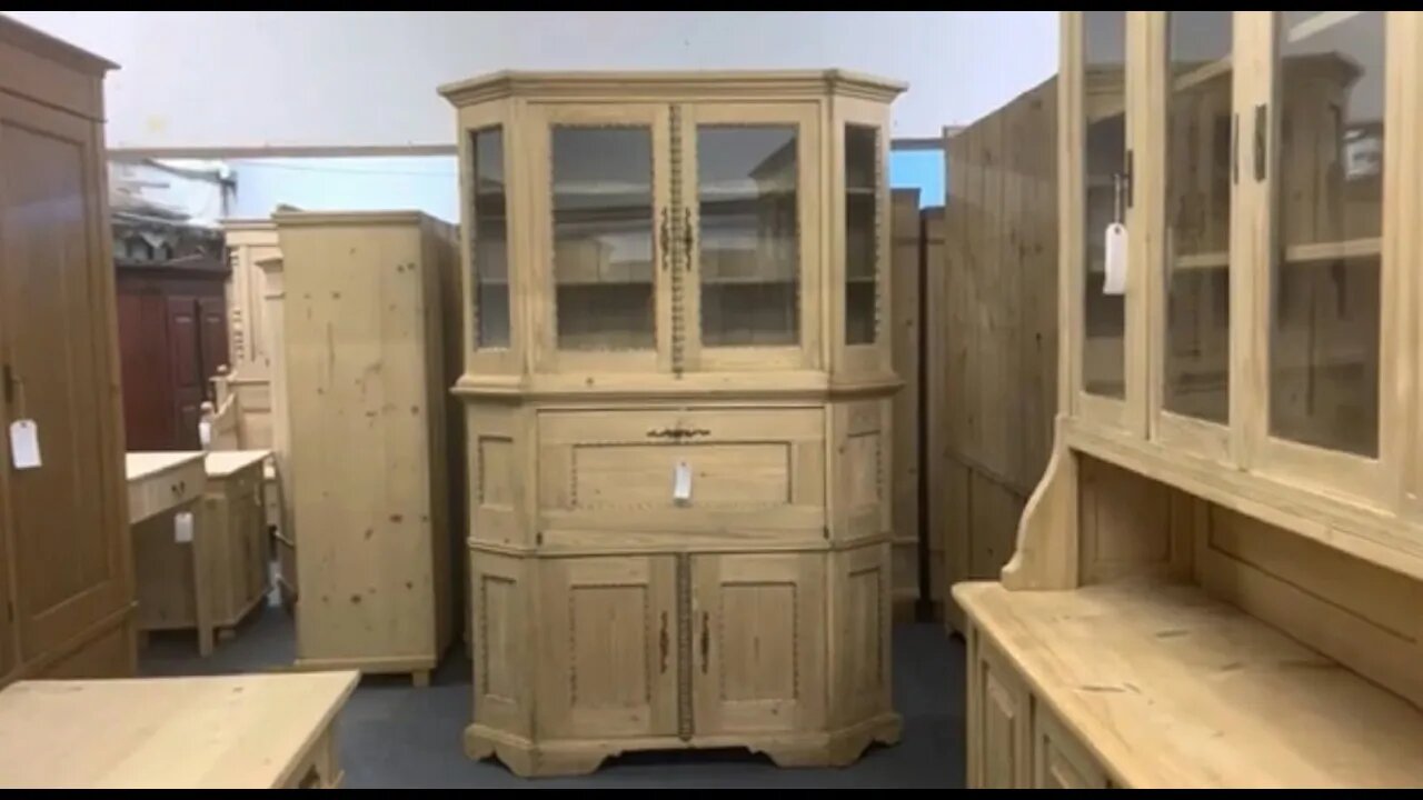 Large Attractive Very Old Eastern European Pine Secretaire (V7900H) @PinefindersCoUk