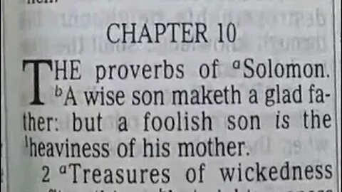 Proverbs: Chapters 10-12