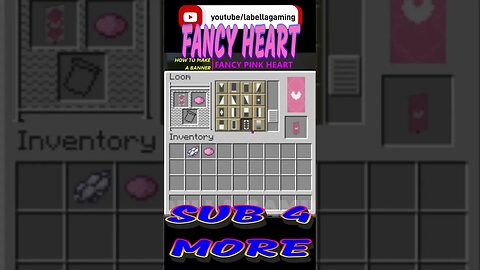 Fancy Pink Heart Banner | Minecraft