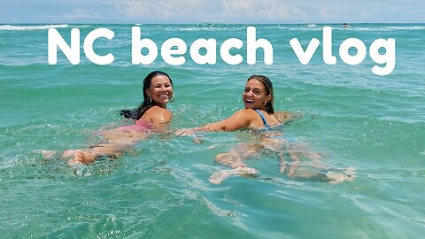 NC BEACH VLOG prettiest water acai order and hanging out at the beach