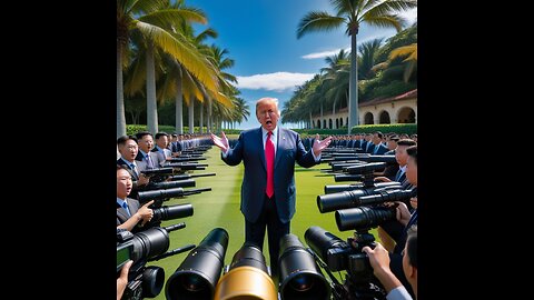 Reporters at Mar-a-Lago are poised to ask Trump some questions. once Trump is done speaking.