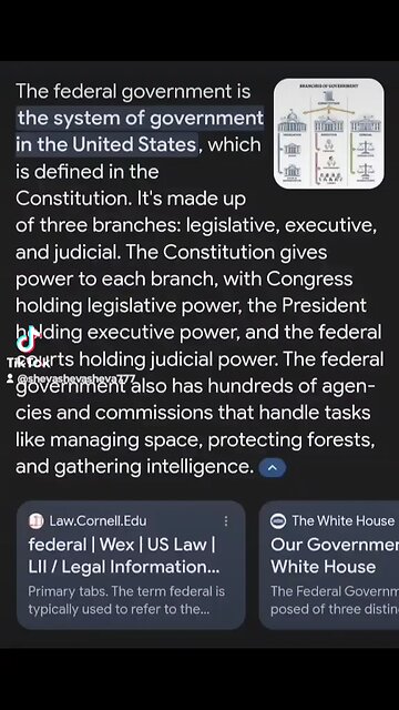 The Trinity = the 3 branches of government