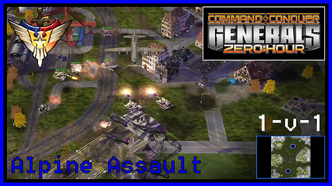 C&C Generals Zero Hour | USA | 1v1 | Alpine Assault