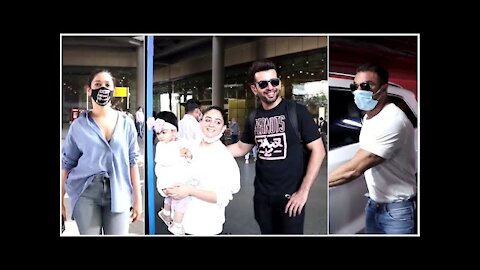 Tamannaah Bhatia, Jay Bhanushali with family, & Sohail Khan snapped at the airport | SpotboyE