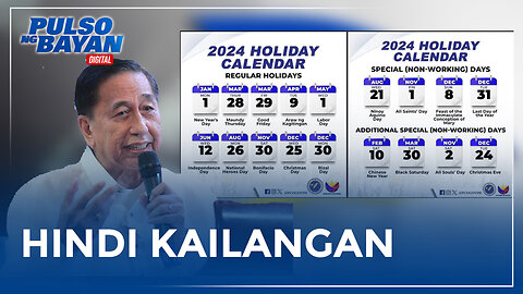 Pagdami ng holiday sa bansa, hindi kinakailangan maging non-working holidays —President, ECOP