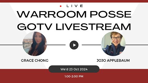 Live WarRoom Posse GOTV with special guest Kari Lake