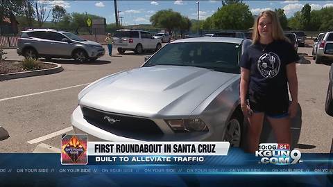 Santa Cruz County officials try out their first roundabout in Rio Rico