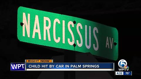 Child hit by a car in Palm Springs