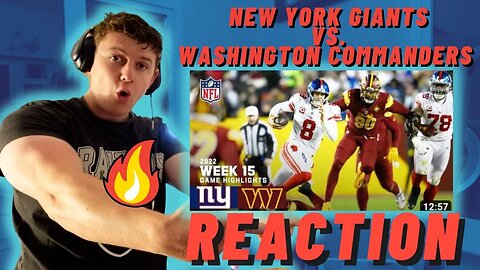 IRISH REACTION TO New York Giants vs. Washington Commanders | 2022 Week 15 Game Highlights