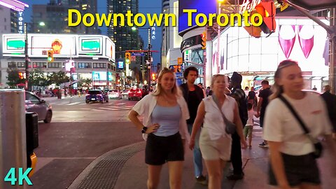 【4K】Toronto Yonge Street Downtown Canada 🇨🇦