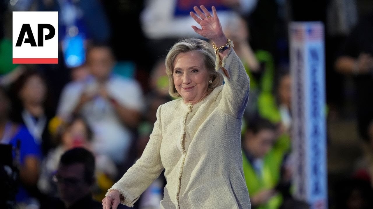 DNC Day 1: Hillary Clinton salutes Harris for working to break 'the hardest glass ceiling'