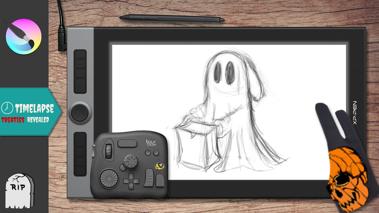 [🕛Speedpainting] A playfull trick & treat Ghost: Full Sketch Process Revealed! 👻