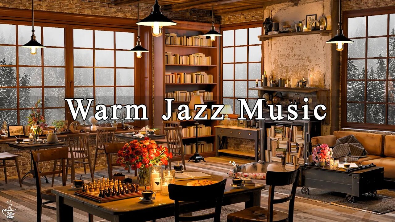 Positive Jazz Music & Cozy Coffee Shop Ambience ☕ Relaxing Jazz Instrumental Music to Relax, Study