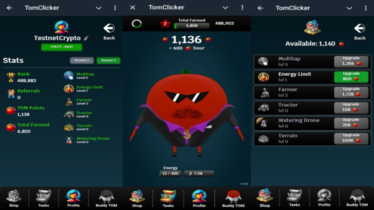 TomClicker | Season 1 Is Over | Season 2 Begins | Mine Tomcoins And Rank High To Get The Airdrop