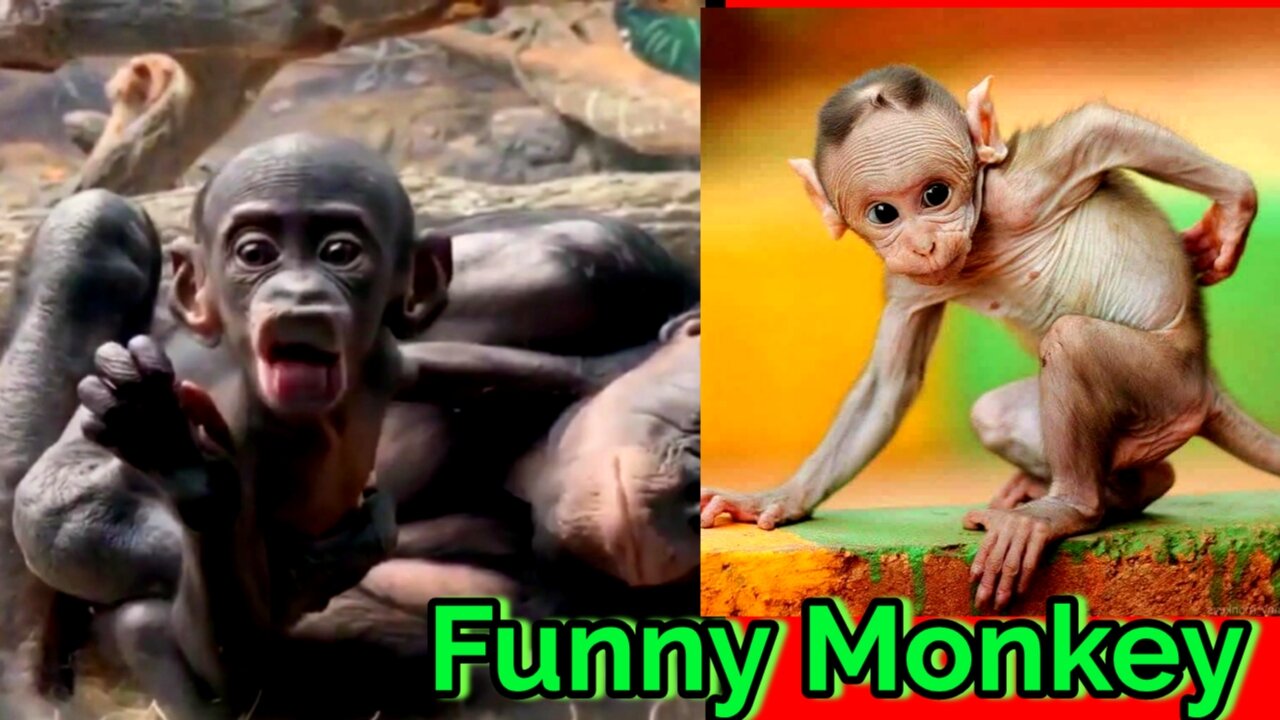 Amazing Monkey baby new funny video 2021