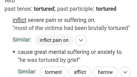WHAT IS TORTURED MEANS