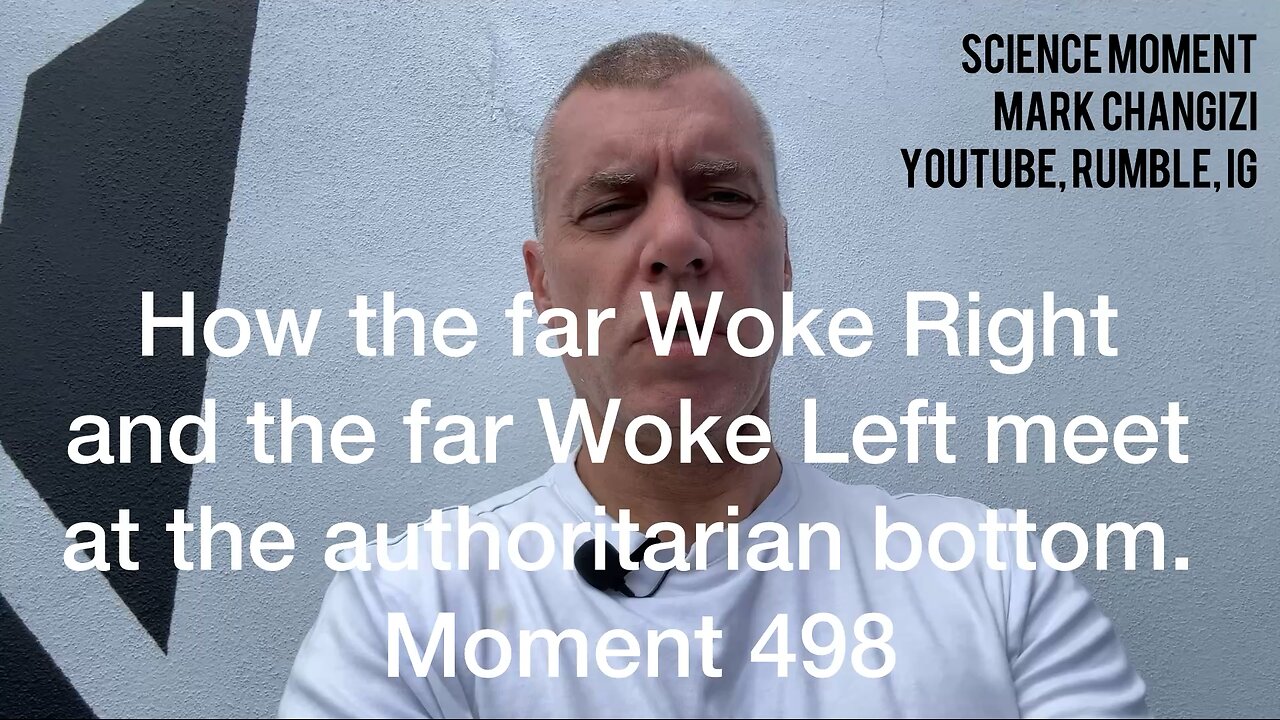 How the far Woke Left and the far Woke Right meet at the authoritarian bottom. Moment 498