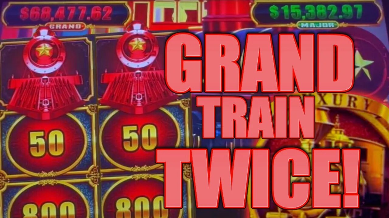 I LAND THE GRAND TRAIN TWICE!! WOW 2 UNREAL MASSIVE JACKPOTS ON LUXURY LINE