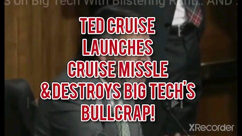 TED CRUISE LAUNCHES CRUISE MISSLE & DESTROYS BIG TECH BULL CRAP