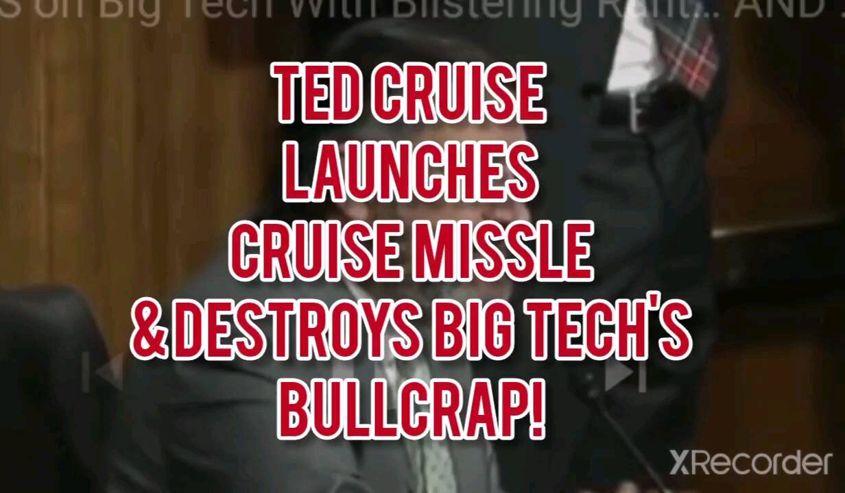 TED CRUISE LAUNCHES CRUISE MISSLE & DESTROYS BIG TECH BULL CRAP