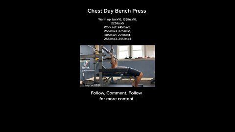 Chest day bench press routine