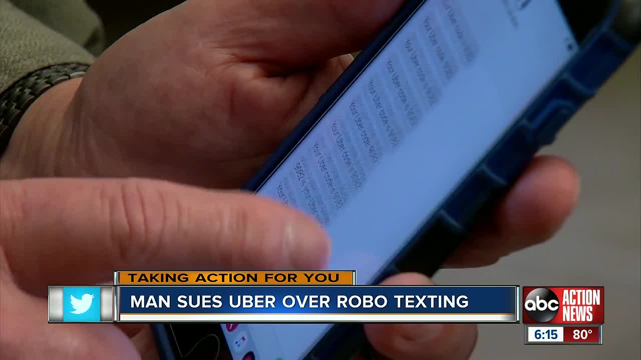 Man sues Uber over robo texting