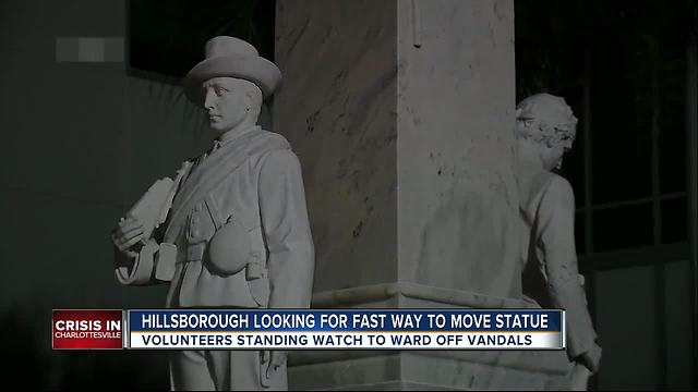 Process begins to remove Confederate statue from downtown Tampa