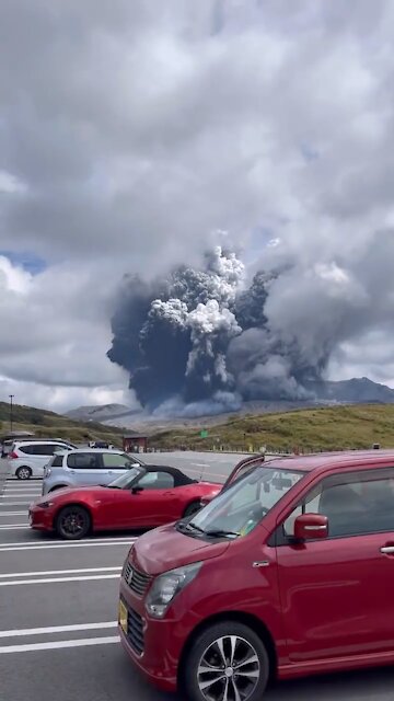 Volcano eruption in Japan