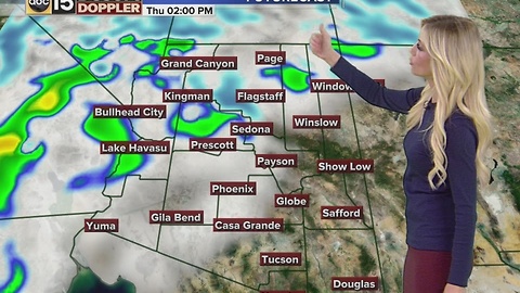 Rain to move into Arizona