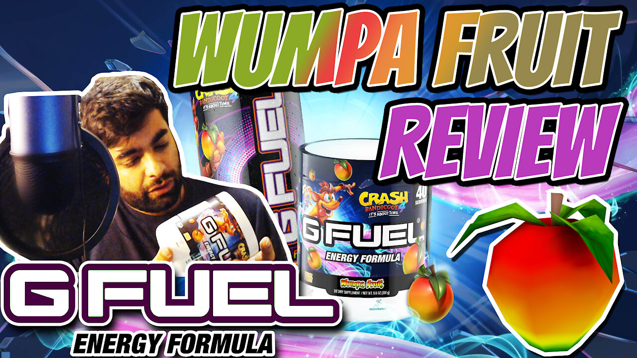 NEW GFuel Crash Bandicoot Wumpa Fruit Tub Review - First Impressions of GFuel Wumpa Fruit Taste Test