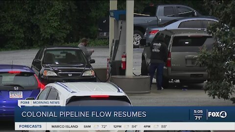 Fuel returns to Colonial pipeline