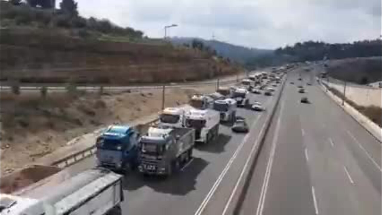 Freedom Convoy Arrives In Jerusalem To Protest COVID Restrictions