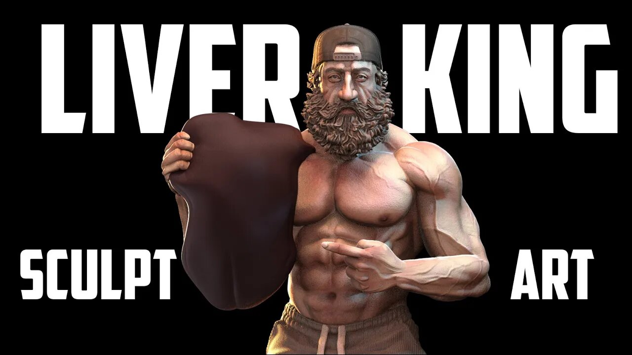 I sculpted the Liver King in Zbrush