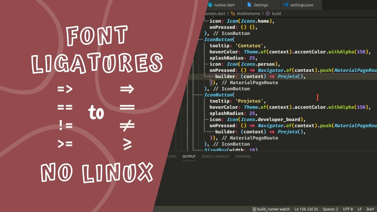 Como usar Font Ligatures no Linux