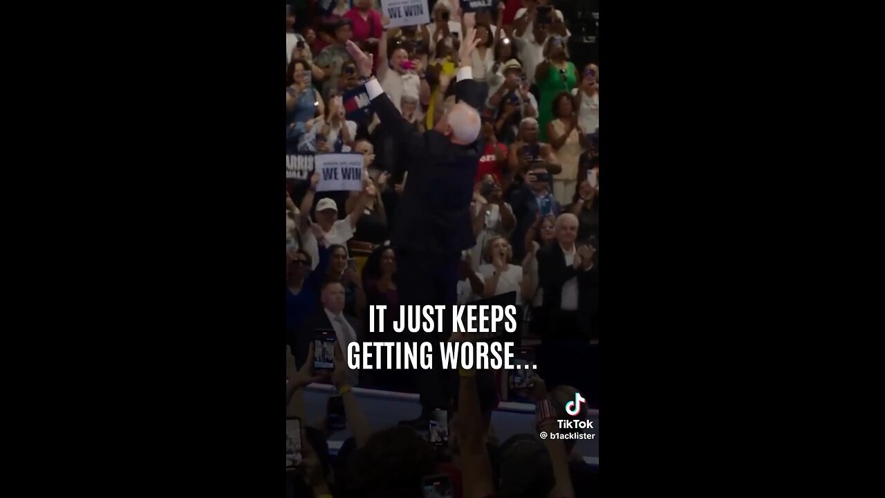 Tim Walz Looks Like A Clown On Stage - His Best Quality